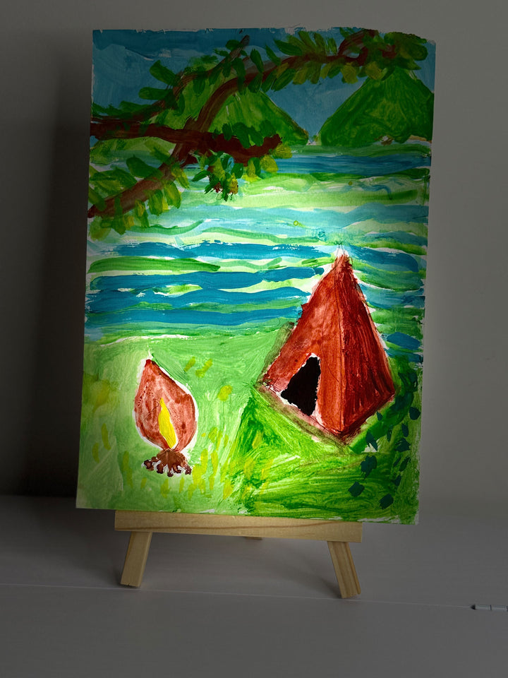 Lakeside Camp — original painting