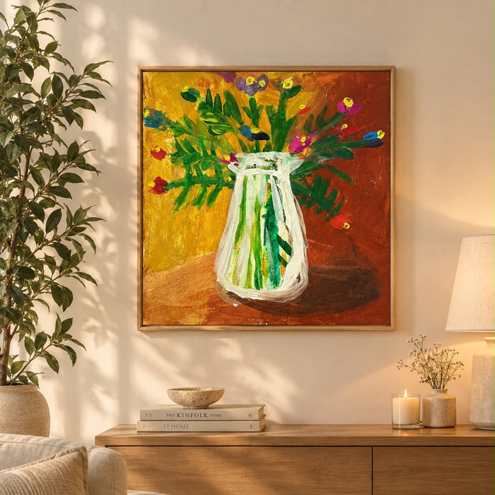 Fleur, original painting by Martine